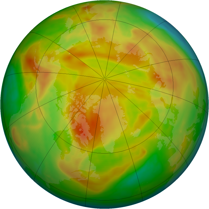 Arctic ozone map for 05 May 2007